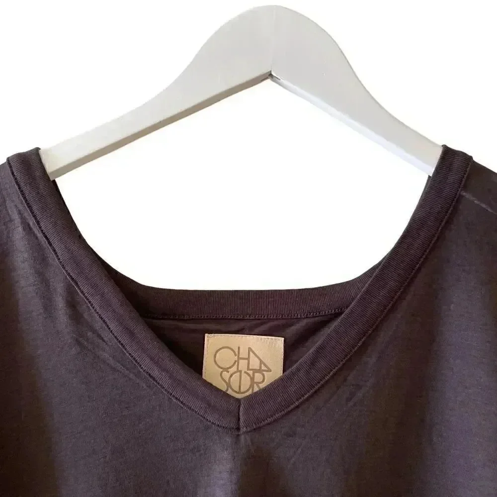 NWT Chaser V NECK TULIP BACK PULLOVER Union Black Long Sleeves Women’s Blouse M